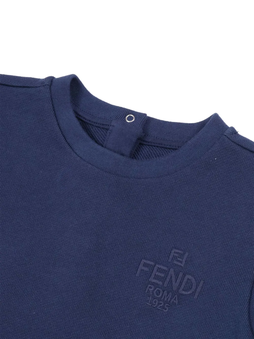 Fendi Kids Sweater met geborduurd logo Blauw
