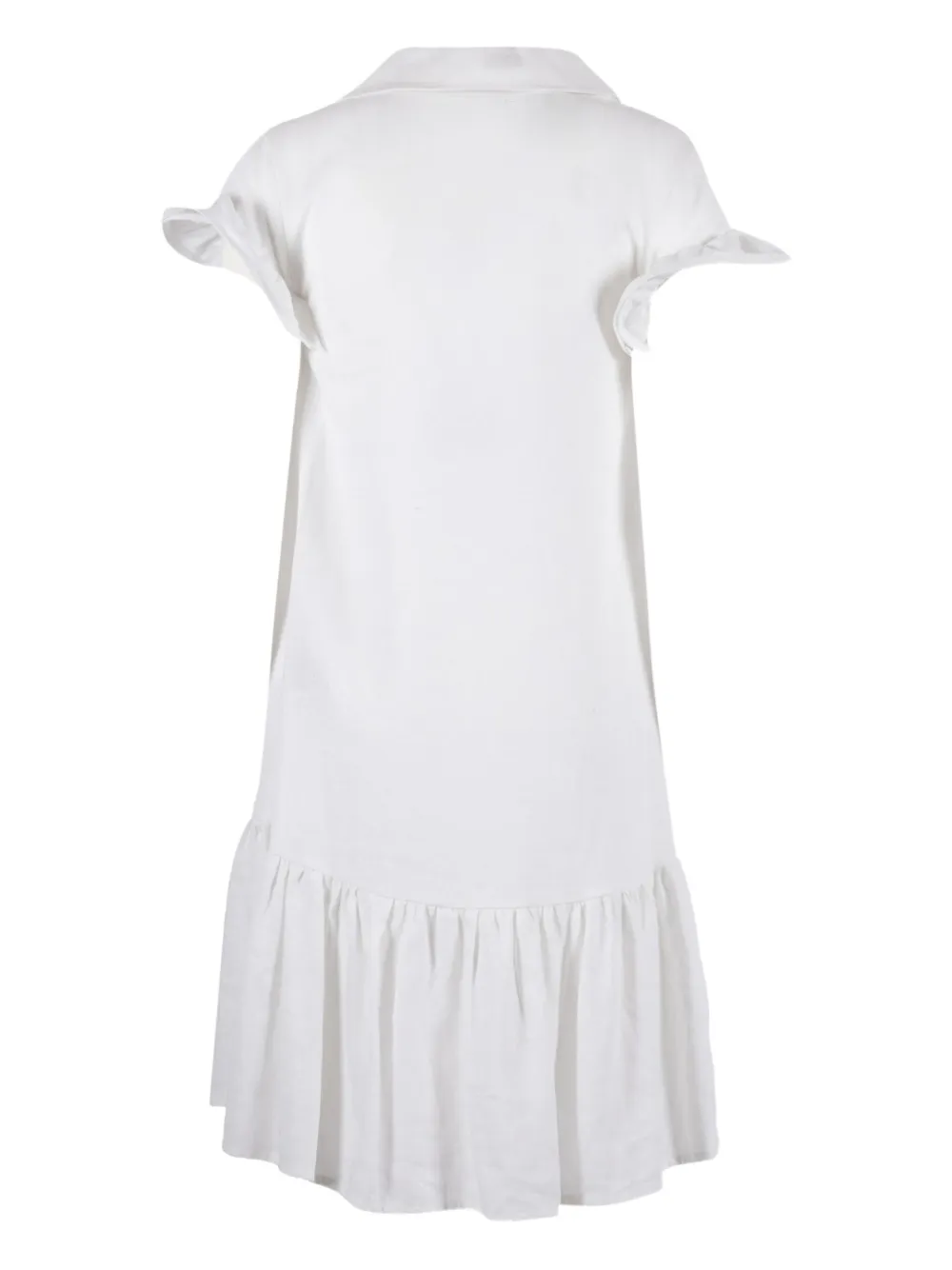Ermanno Scervino lace-embellished ruffled dress - Wit