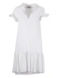 Ermanno Scervino lace-embellished ruffled dress - White