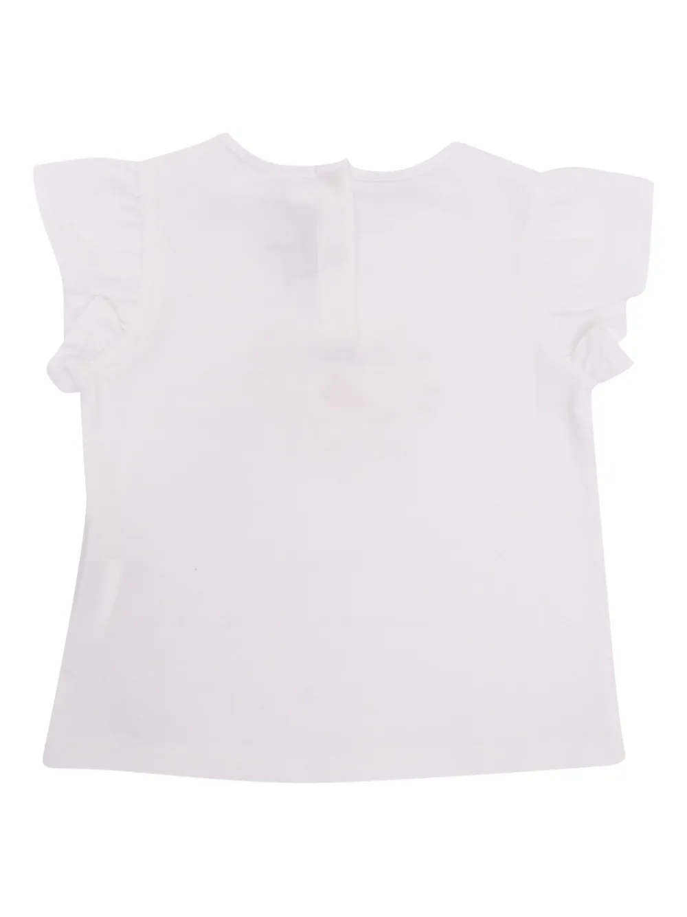 Tartine Et Chocolat T-shirt met bloemenprint en ruches Wit