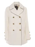 Sealup double-breasted piped-trim coat - Neutrals