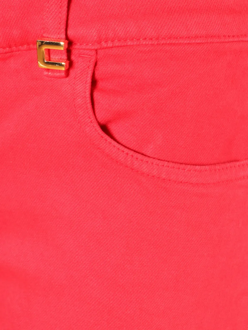 Elisabetta Franchi Straight jeans met gesp Rood