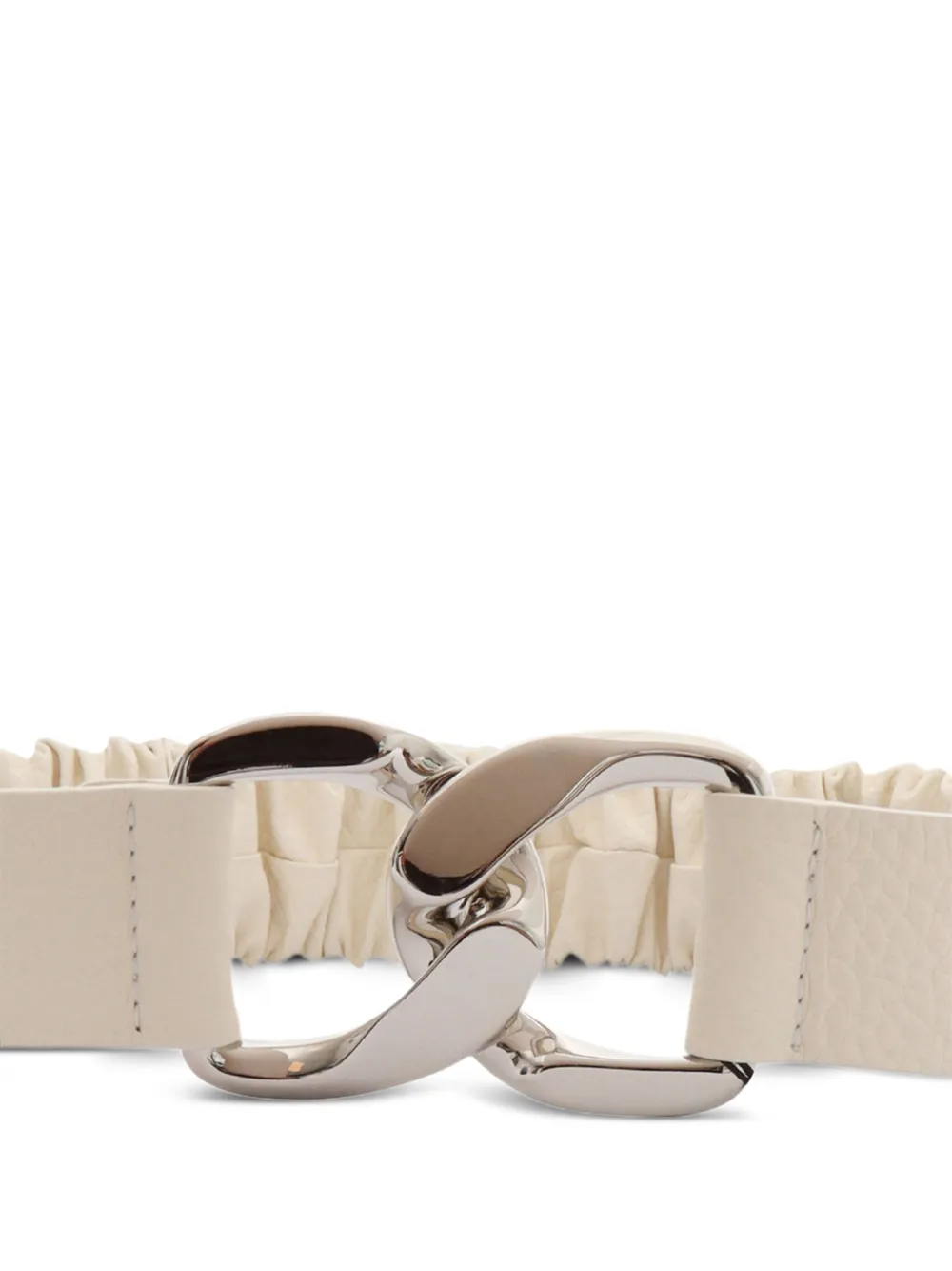 Orciani Riem met elastische band en kettinggesp Wit