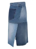Philosophy Di Lorenzo Serafini patch-panels denim midi skirt - Blue