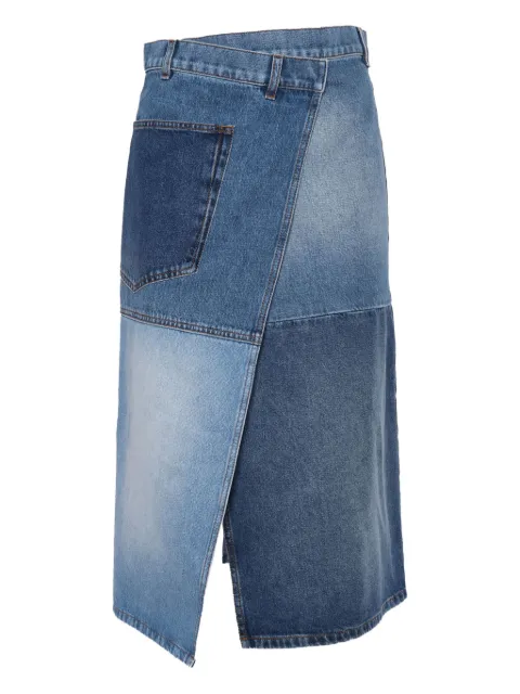 Philosophy Di Lorenzo Serafini patch-panels denim midi skirt