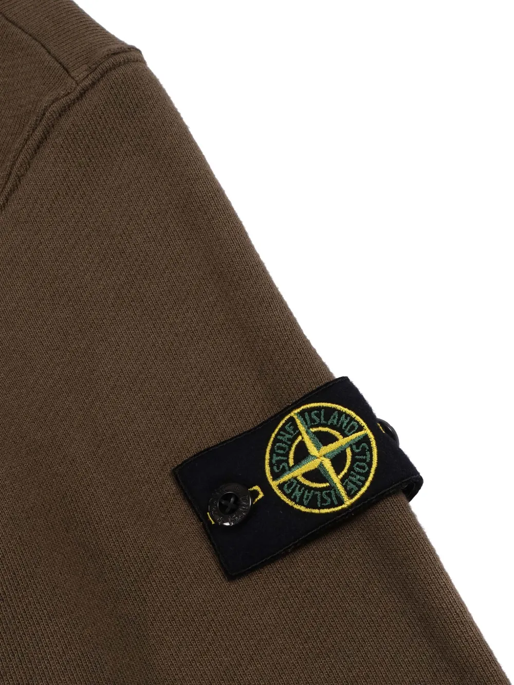 Stone Island Junior Katoenen sweater met Compass-logopatch Bruin