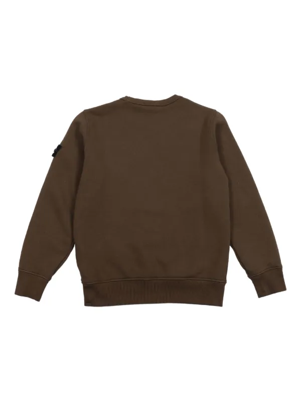 Stone Island Junior コンパスパッチ スウェットシャツ | ブラウン 