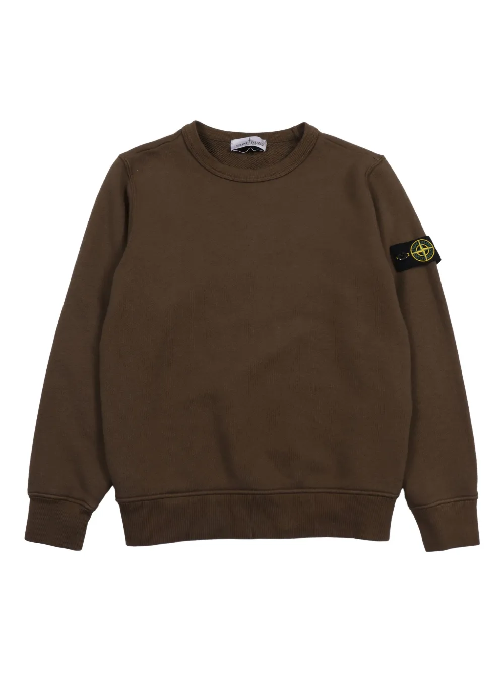 Stone Island Junior Compass-badge cotton sweatshirt | Brown | Image 1