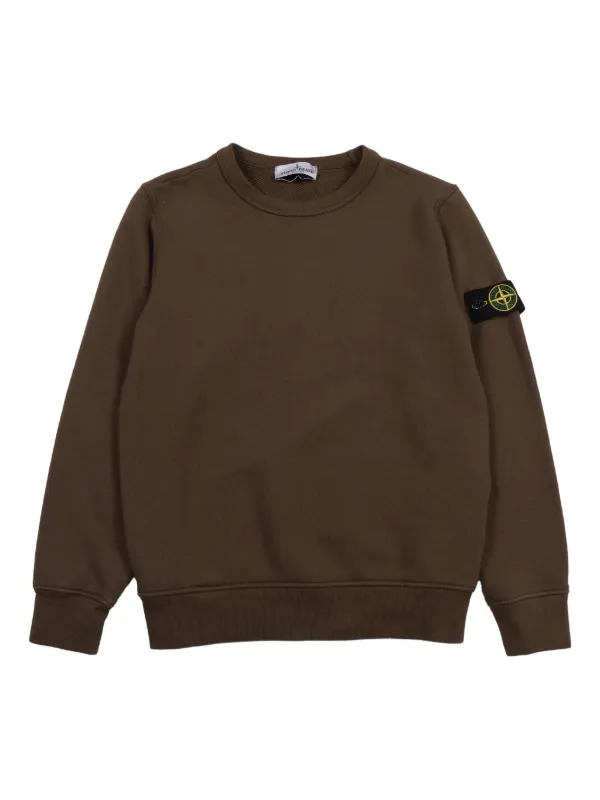 Stone Island Junior コンパスパッチ スウェットシャツ | ブラウン 