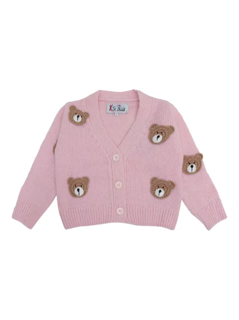 MC2 Saint Barth Kids bear-patch cardigan