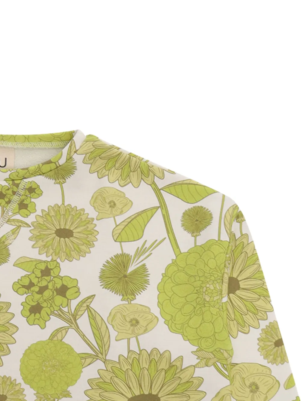 Douuod Kids Cropped top met bloemenprint Wit