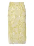 Ermanno Scervino sequin floral skirt - Yellow