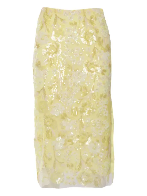 Ermanno Scervino sequin floral skirt