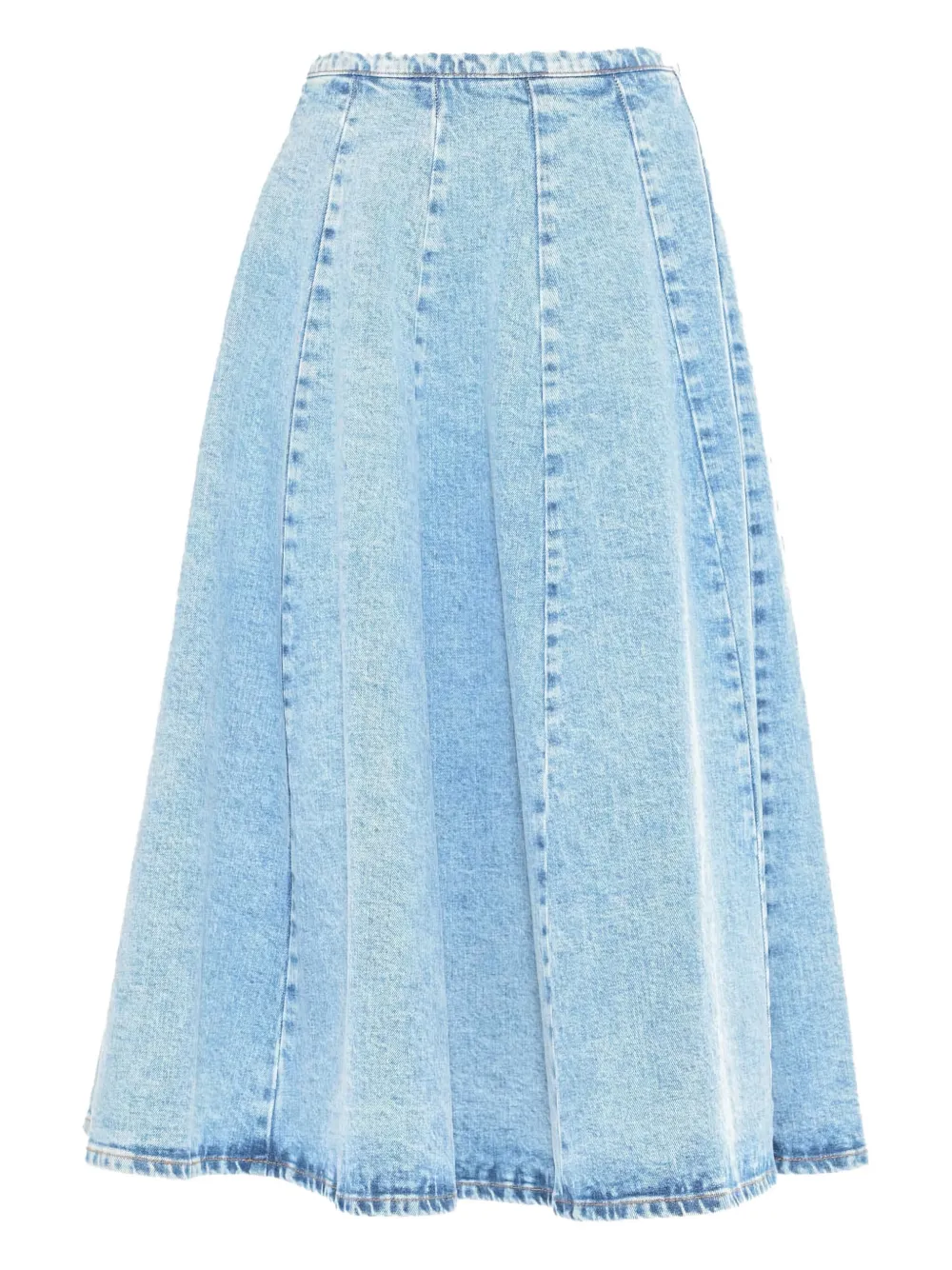 denim midi skirt