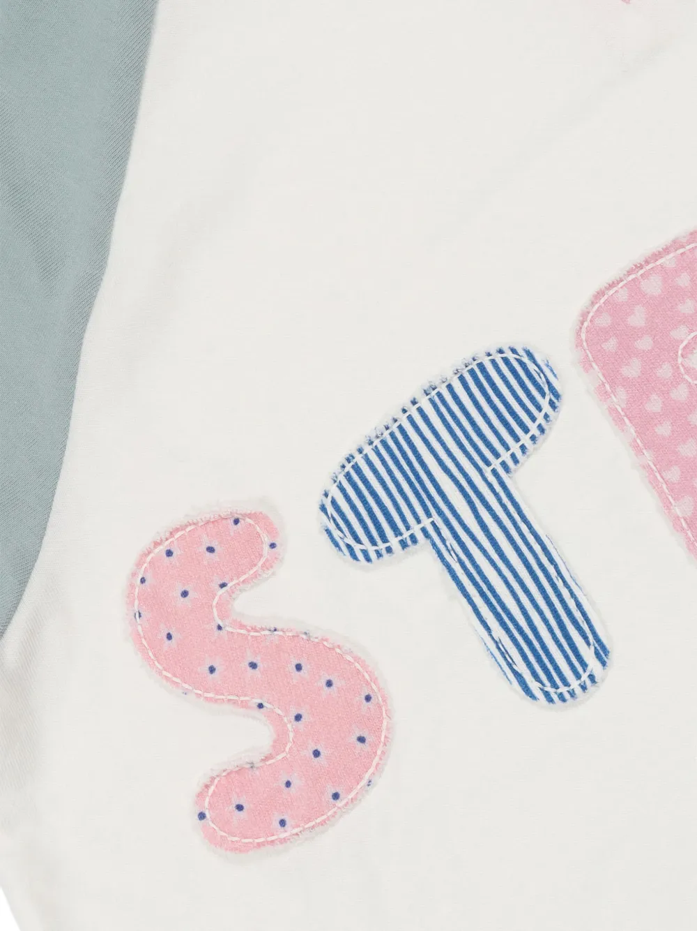 Stella McCartney Kids patchwork-embellished long-sleeve T-shirt Wit