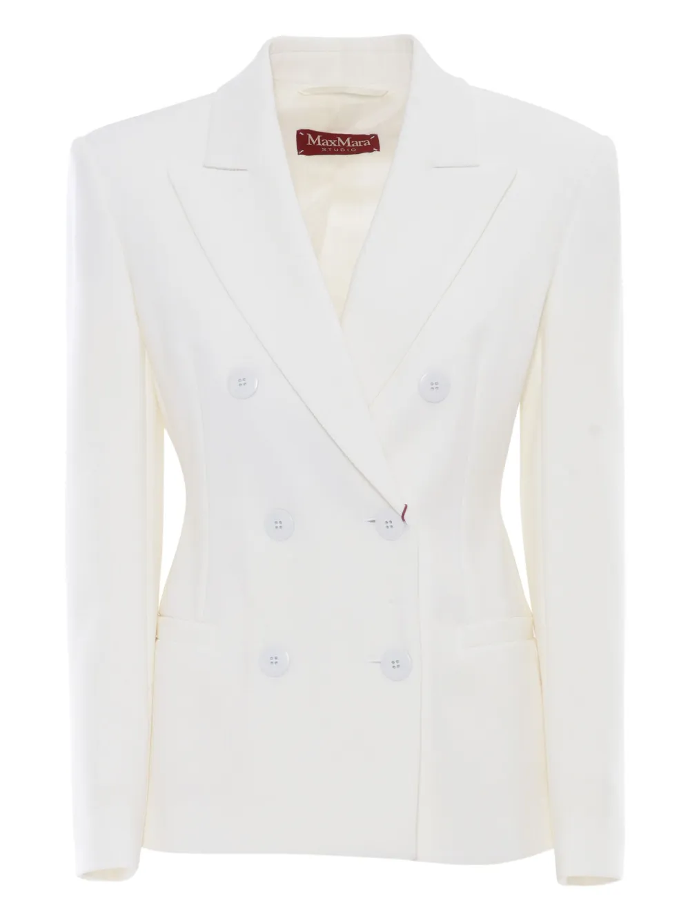 Max Mara Key blazer met dubbele rij knopen Wit