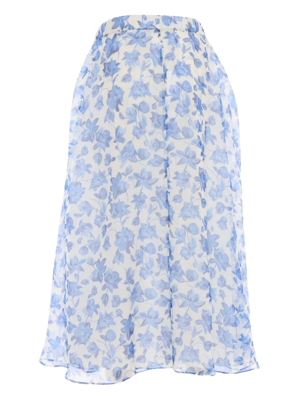 Weekend Max Mara Plooirok met bloemenprint - Wit