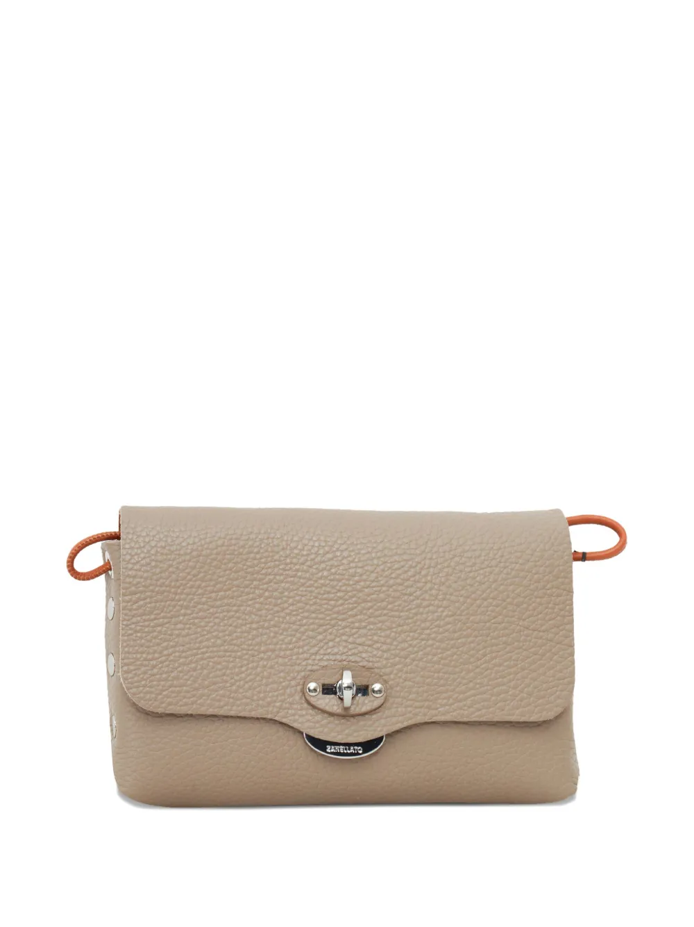 Lettera stud-detail leather clutch bag