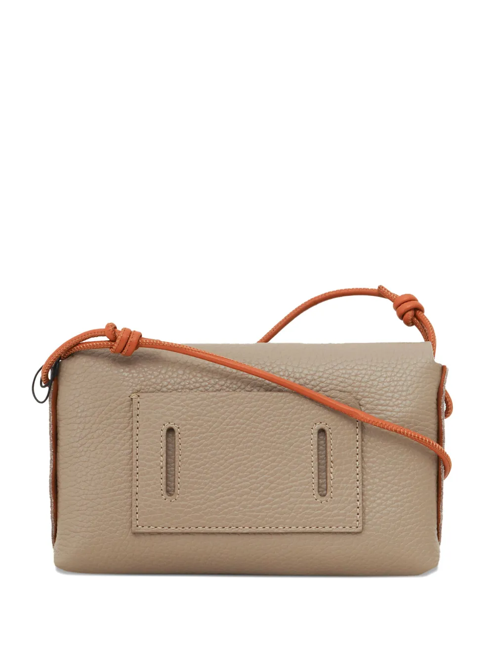 Zanellato Lettera leren clutch met studs - Beige