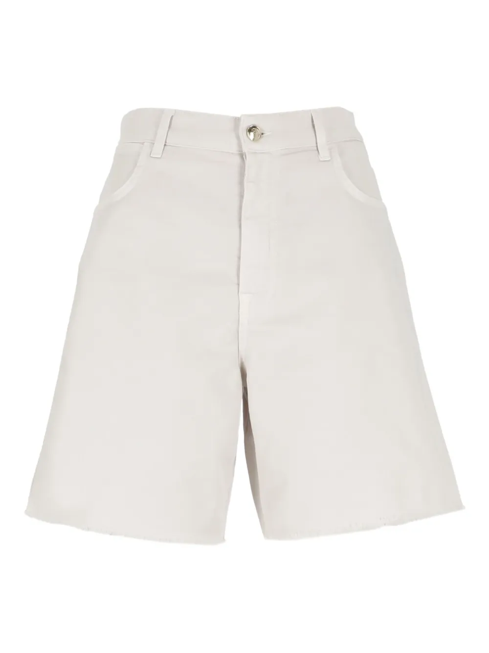 frayed five-pocket shorts