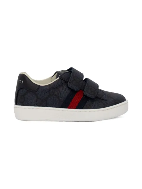 Gucci Kids monogram double strap sneakers