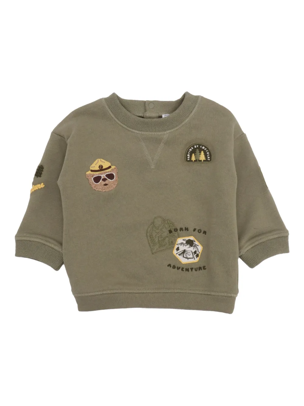 Tartine Et Chocolat Sweater met geborduurde patch Groen