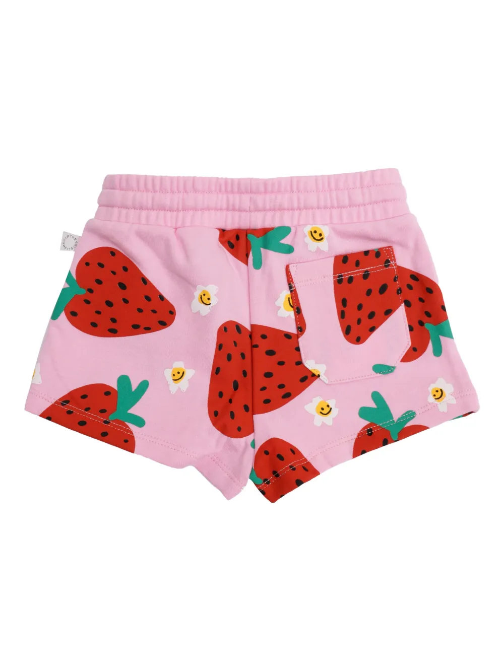 Stella McCartney Kids strawberry-print shorts - Roze