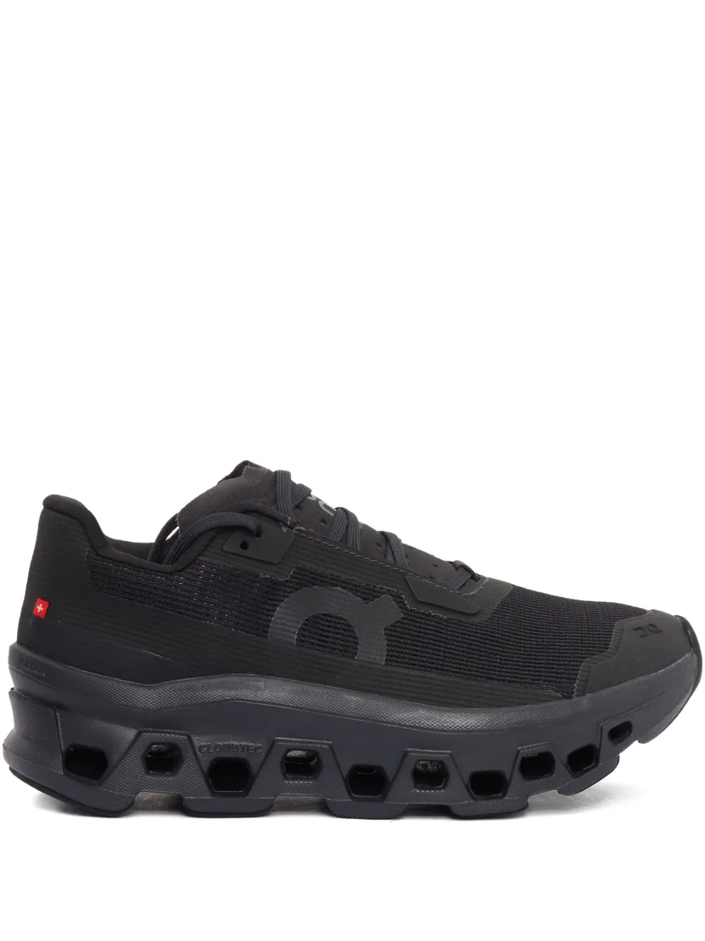 On Running Cloudmonster mesh low-top sneakers Black
