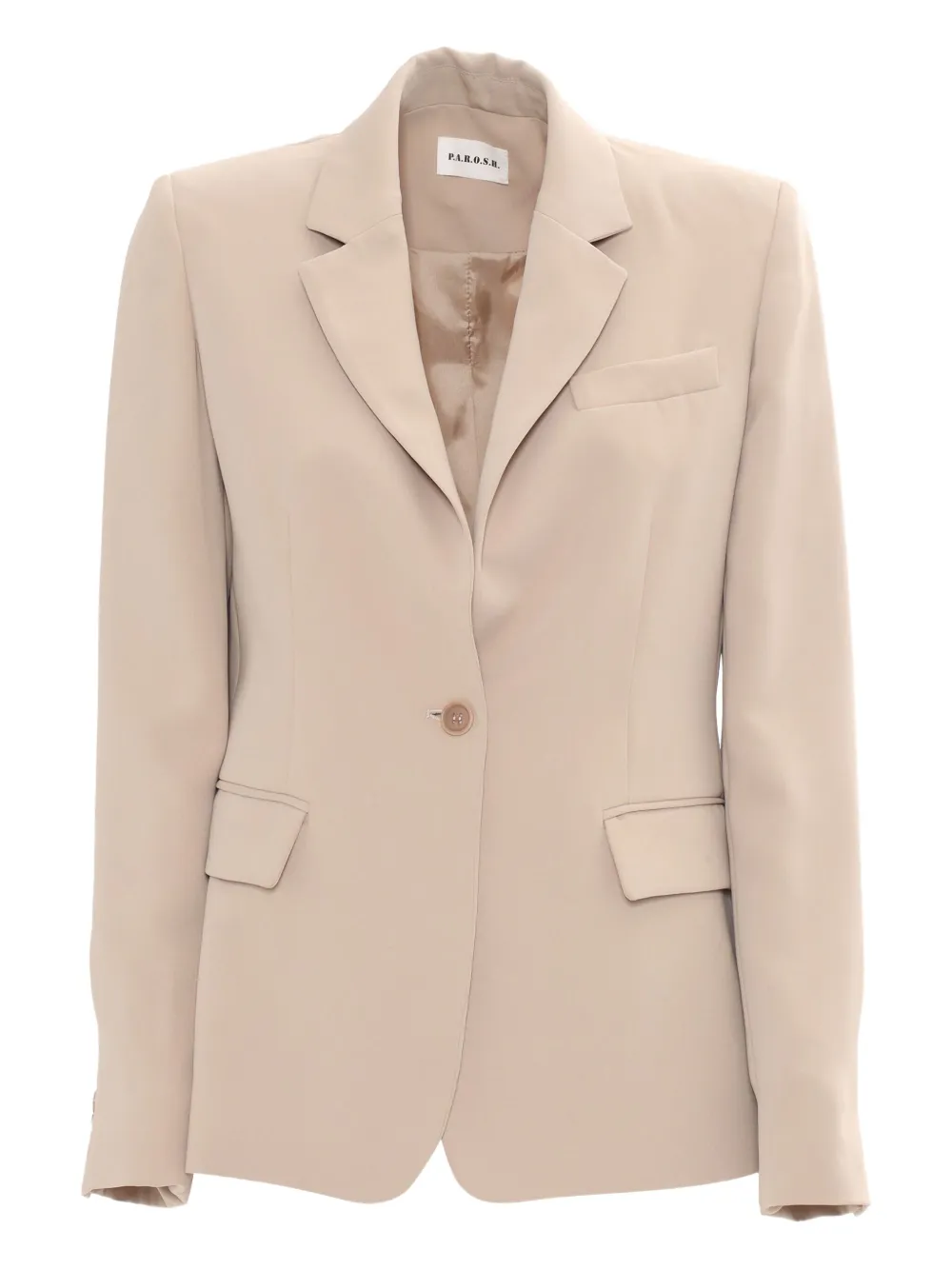 P.A.R.O.S.H. Blazer met enkele rij knopen Beige