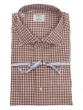 Mazzarelli gingham check shirt - Brown