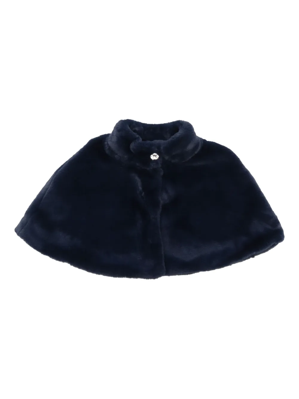 Monnalisa Fur Jacket In Blue