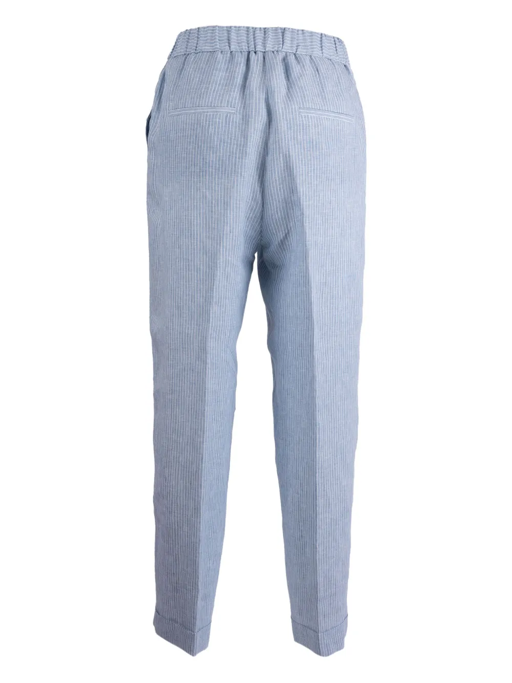 Peserico Gestreepte broek met elastische taille - Blauw
