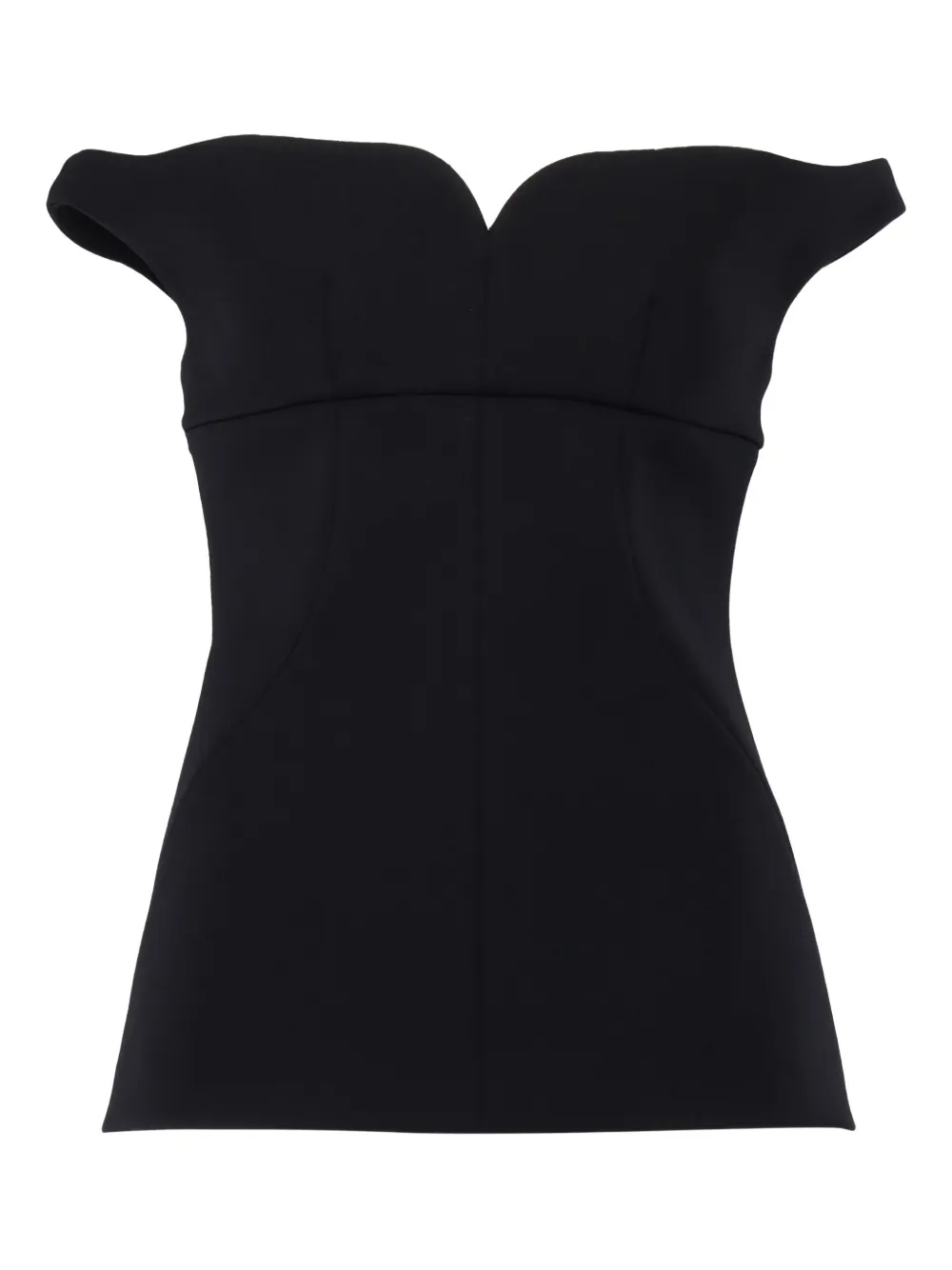 Sweetheart-Neckline Blouse