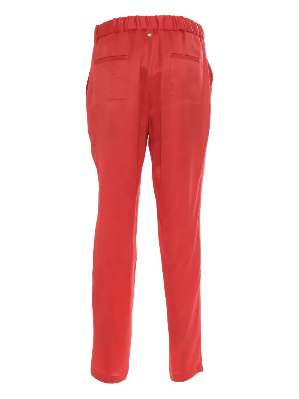 Lorena Antoniazzi Broek met elastische tailleband en zakdetail - Rood