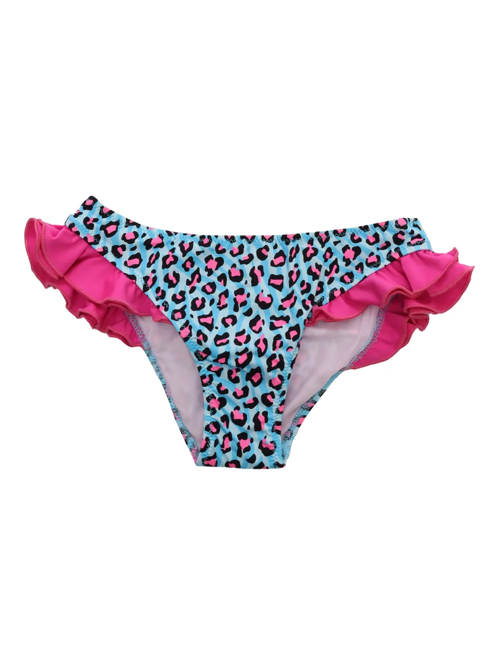 MC2 Saint Barth Kids leopard-print ruffled bikini bottoms | bleu | Image 1