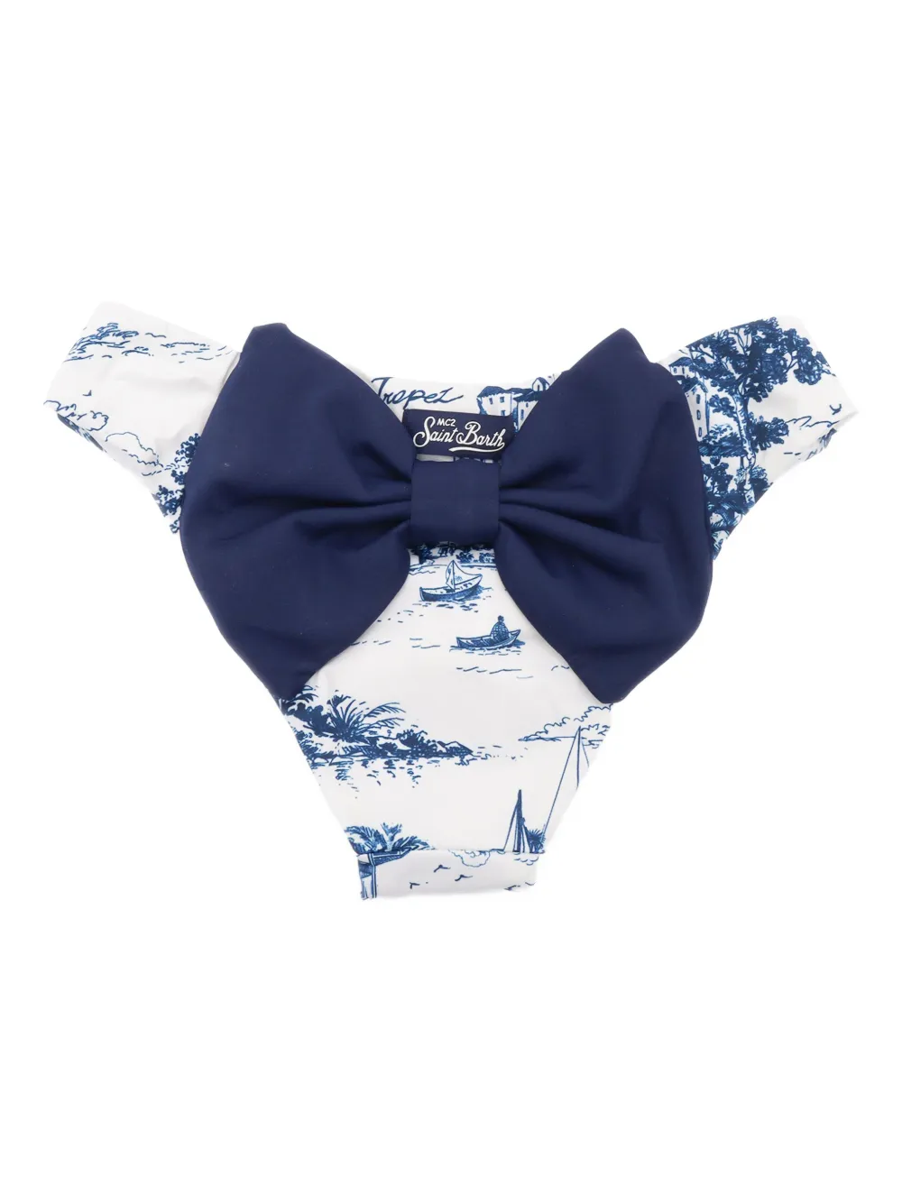 MC2 Saint Barth Kids Bikinibroek met strikdetail Wit