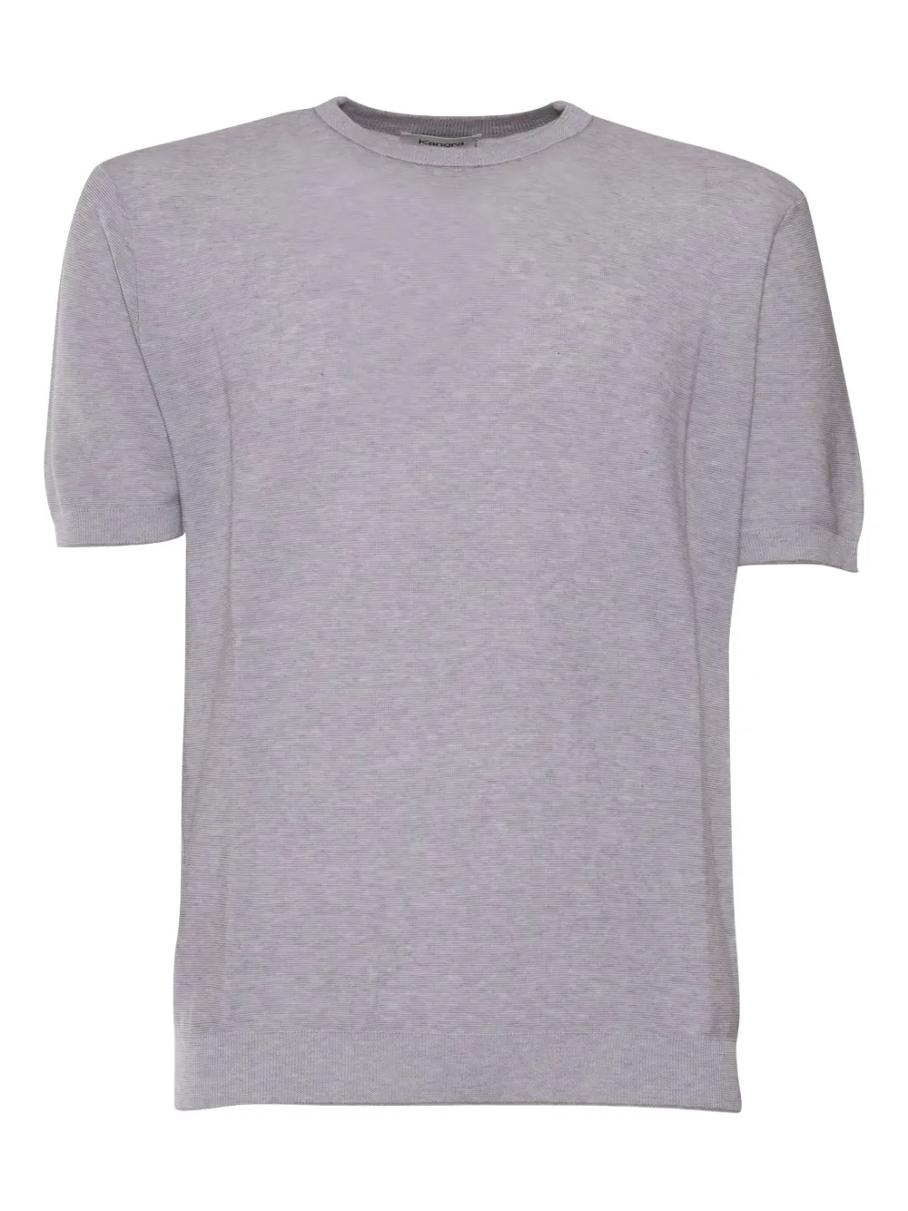 Kangra Cashmere Links Short Sleeve Sweater In Gray