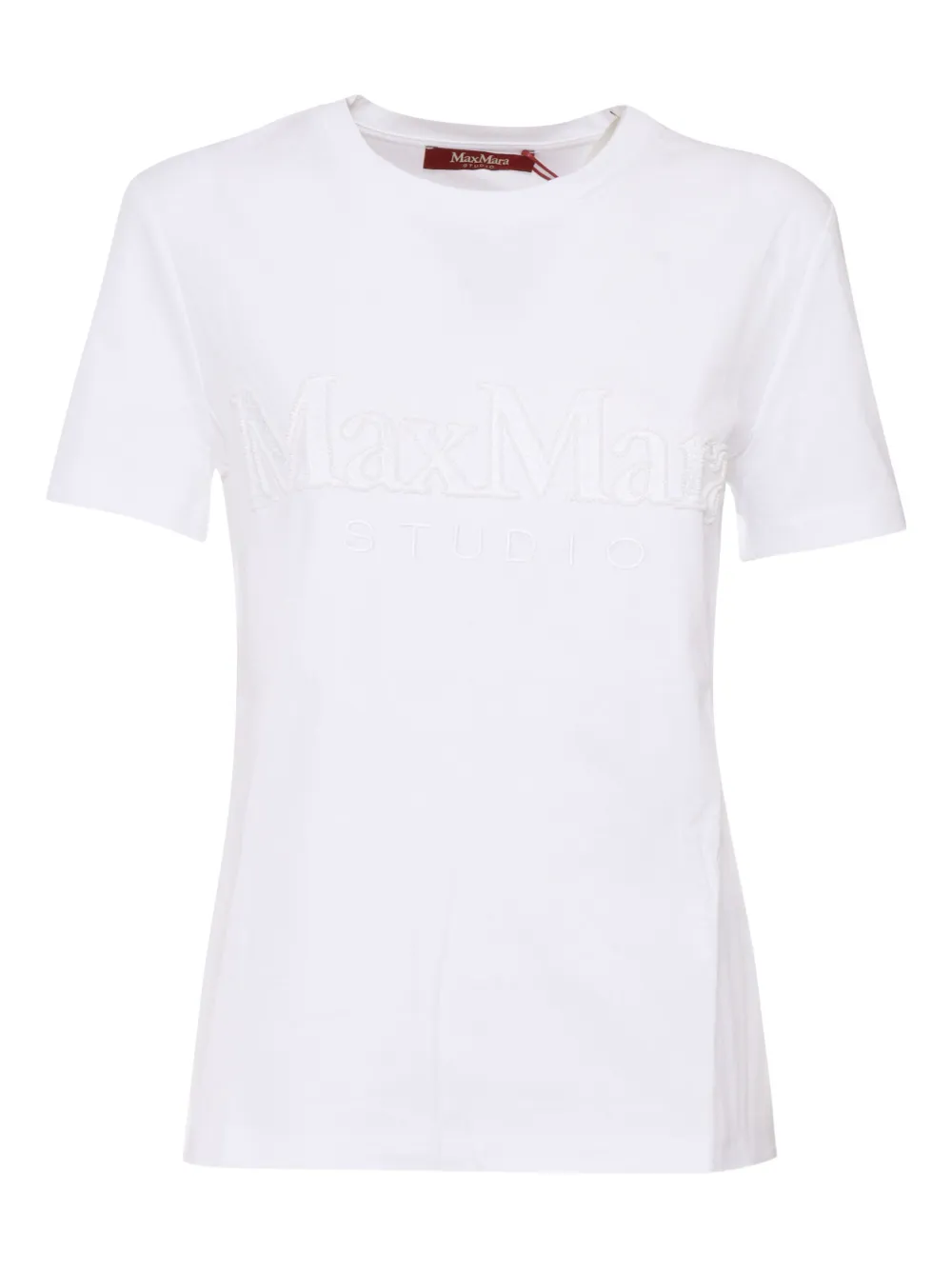 Max Mara Logo-detail Cotton T-shirt In White
