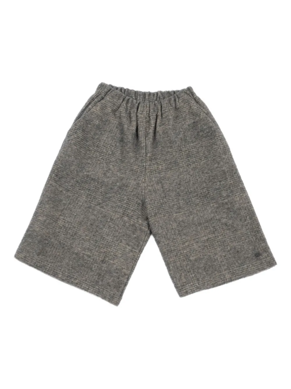 Douuod Kids checked-pattern shorts Grijs