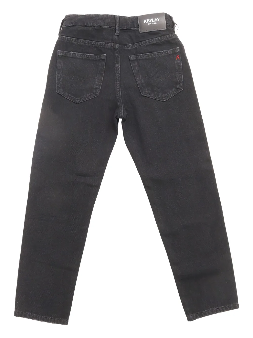 Replay Jeans met gerafeld detail Zwart