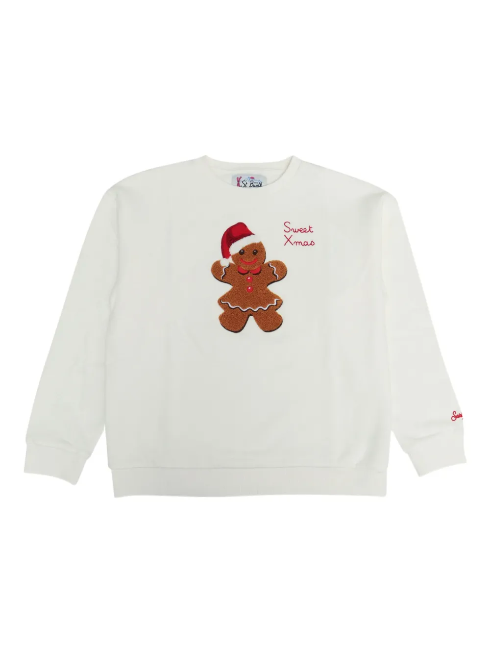 MC2 Saint Barth Kids Briony Sweatshirt mit Lebkuchen-Applikation - Weiß