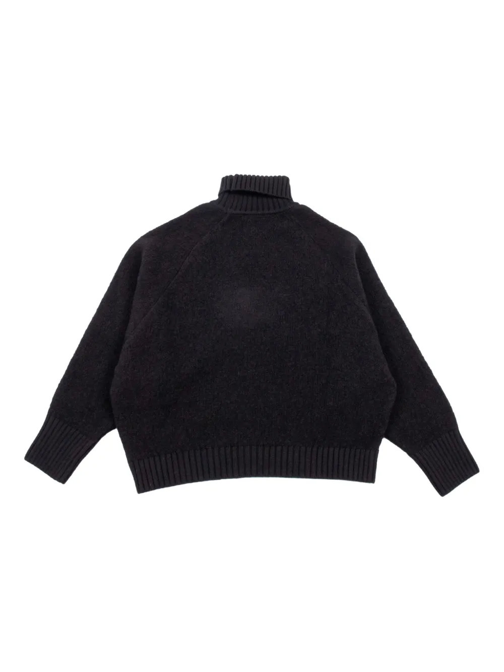Balmain Kids turtleneck button-embellished top Zwart