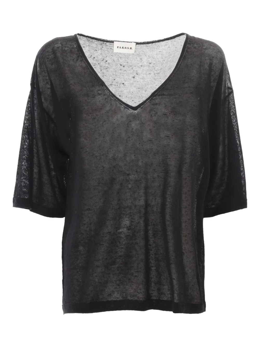 P.A.R.O.S.H. Top met V-hals Zwart