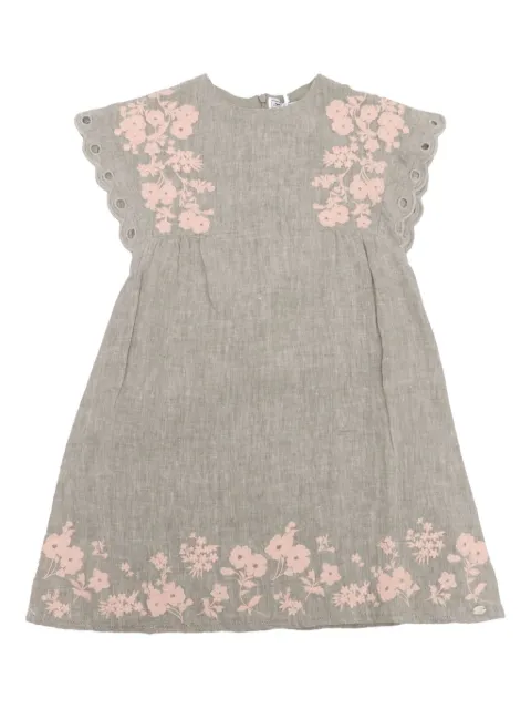 Tartine Et Chocolat Scalloped-edge embroidered dress