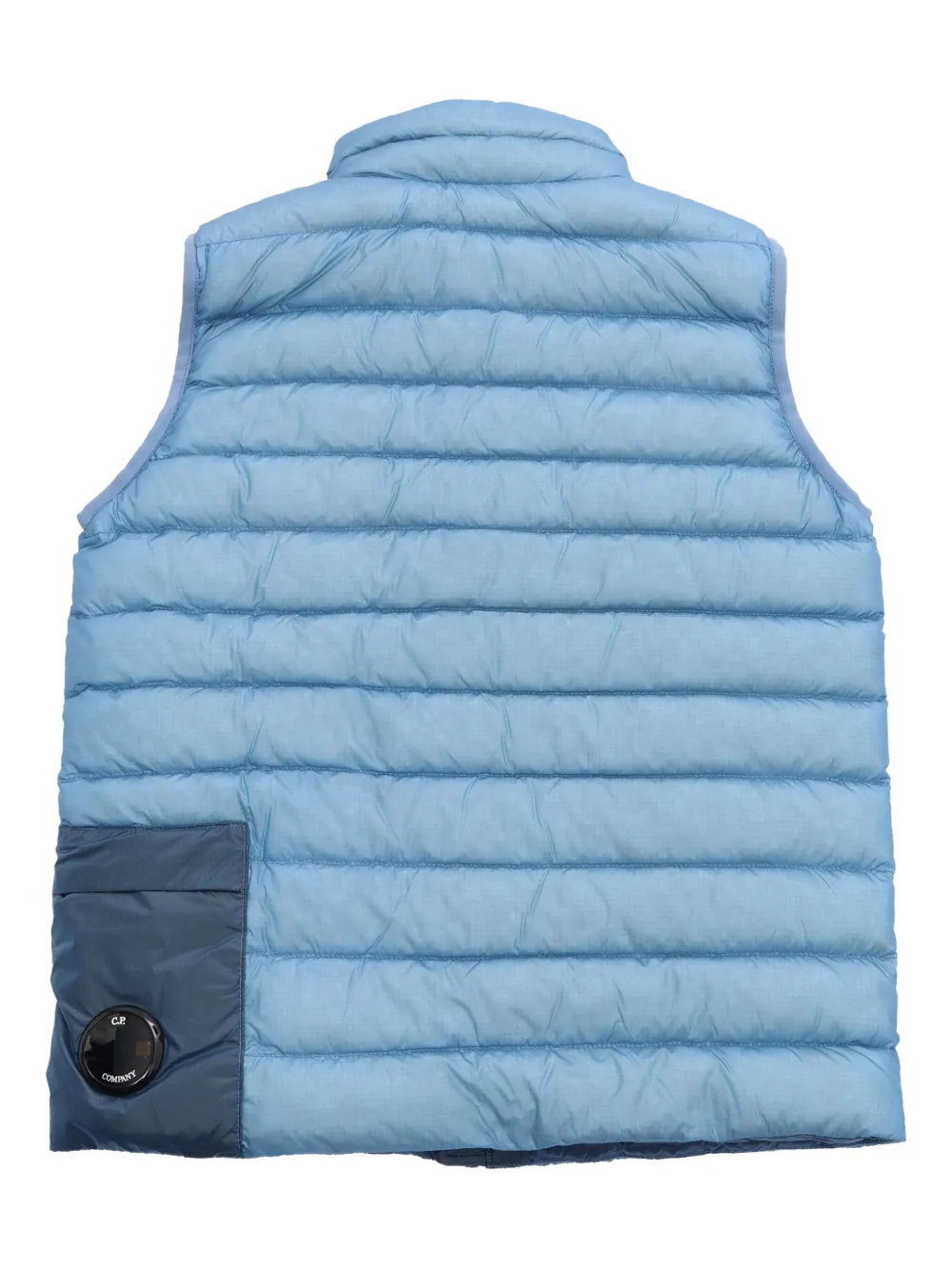 C.P. Company Kids Gewatteerde bodywarmer met Lens-detail en zak Blauw