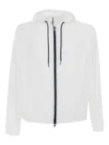 Tombolini hooded zip-fastening jacket - White