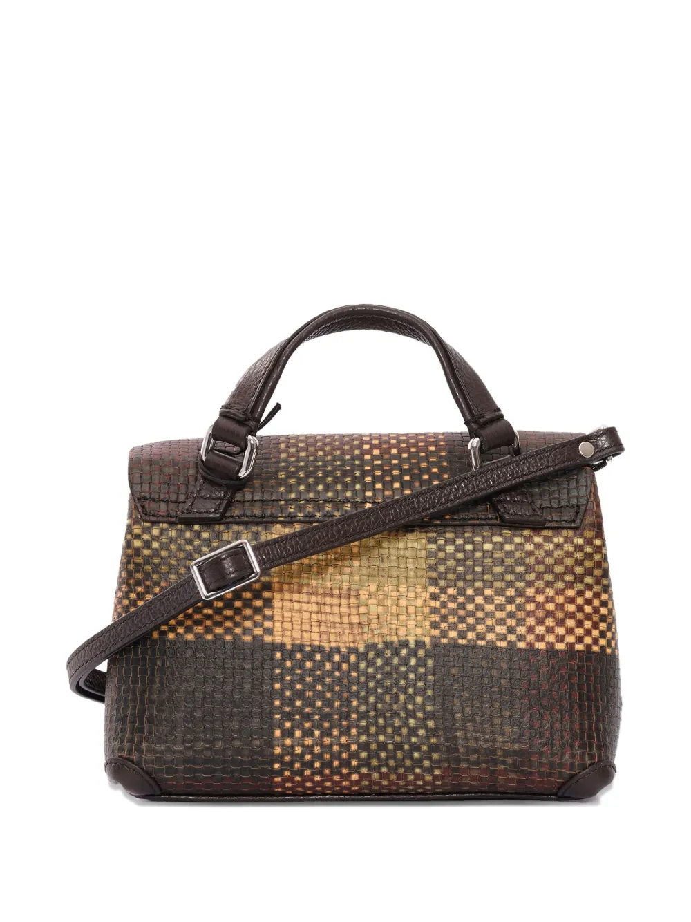 Zanellato Baby Postina geruite shopper Bruin