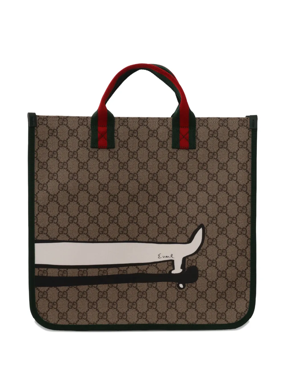 Gucci Kids dog-print handle bag - Beige