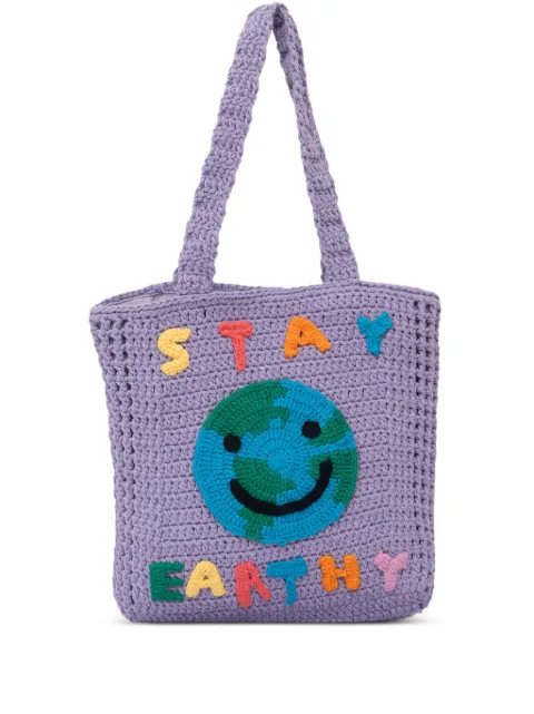 Stella McCartney Kids Stay Earthy crochet tote bag