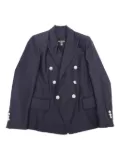 Balmain Kids double-breasted logo-button jacket - Black